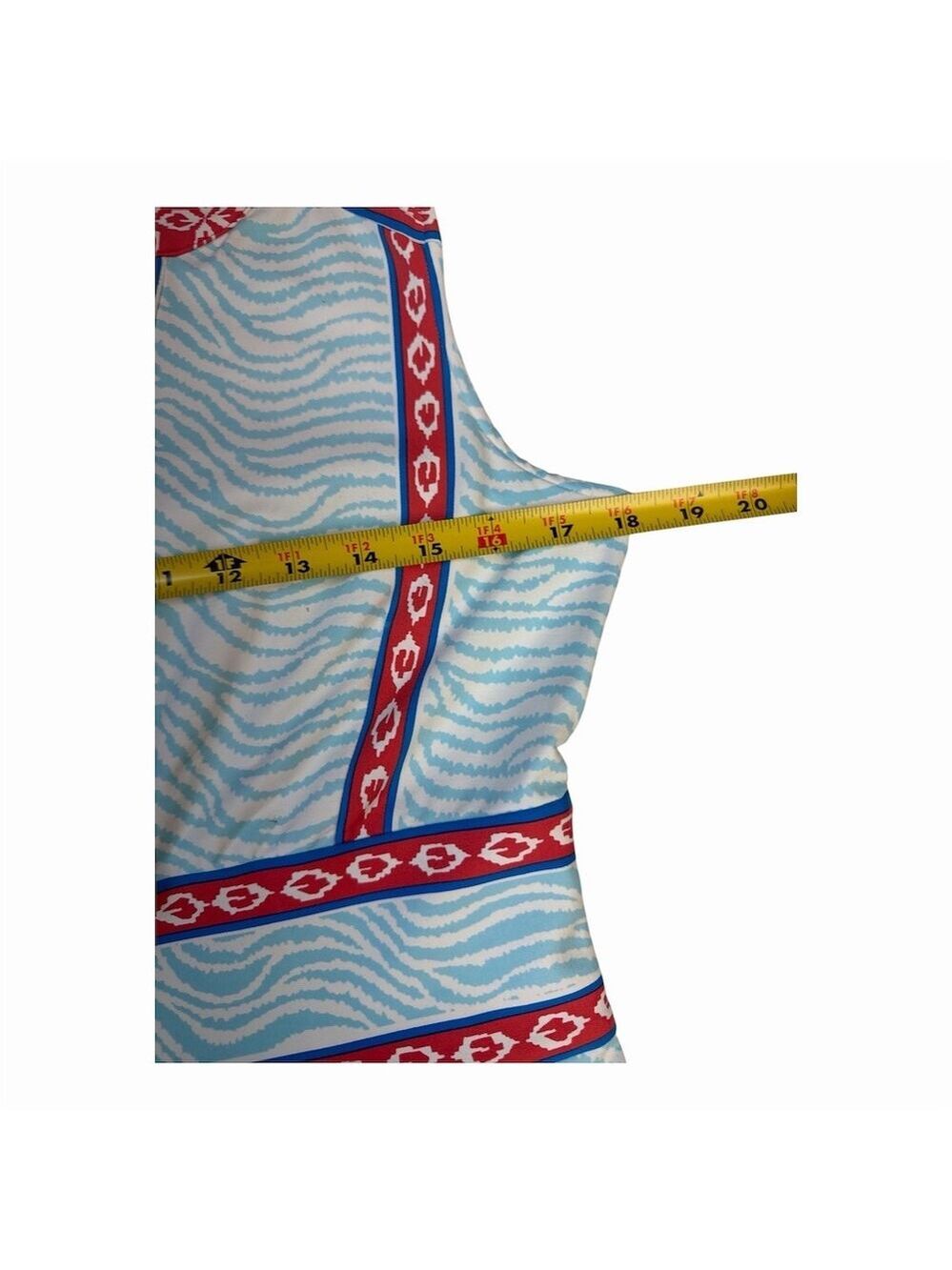 J. McLaughlin Lola Dress Womens M Blue Zebra Print Sleeveless Sheath Knee - Picture 6 of 11